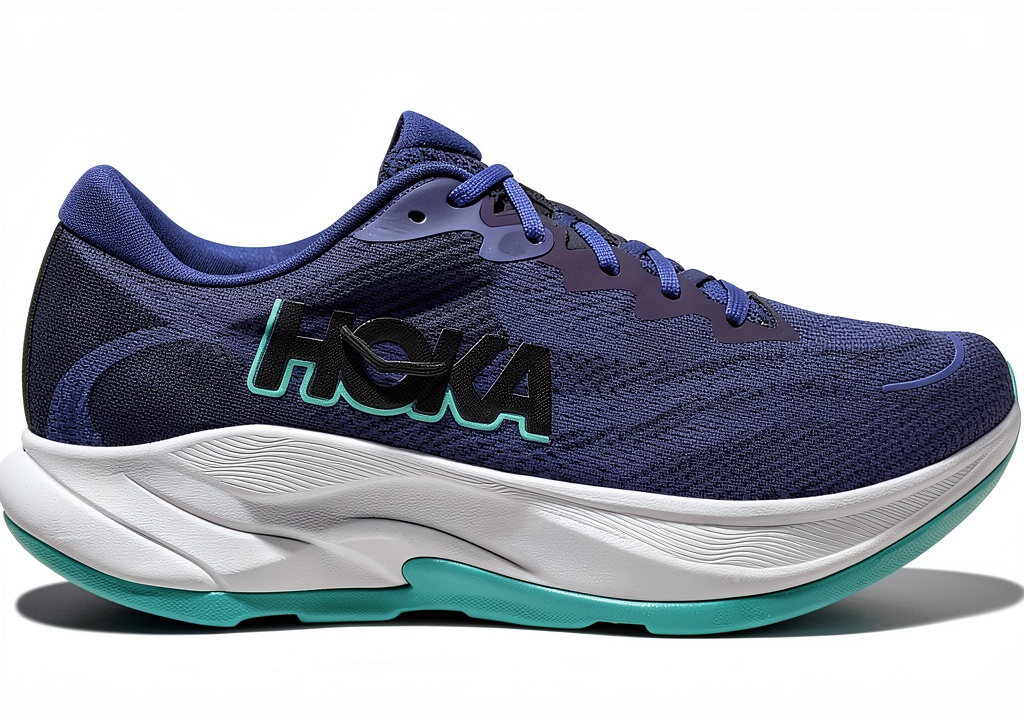 Chaussure HOKA bleu nuit sur un fond neutre